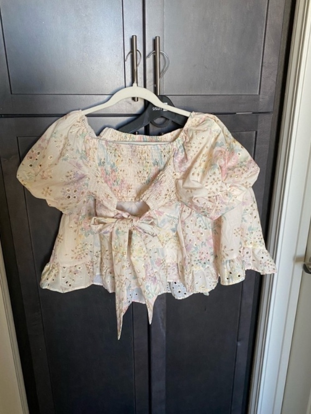 Cute off shoulder top & skirt floral matching set NWOT summer cottage core - Picture 4 of 5